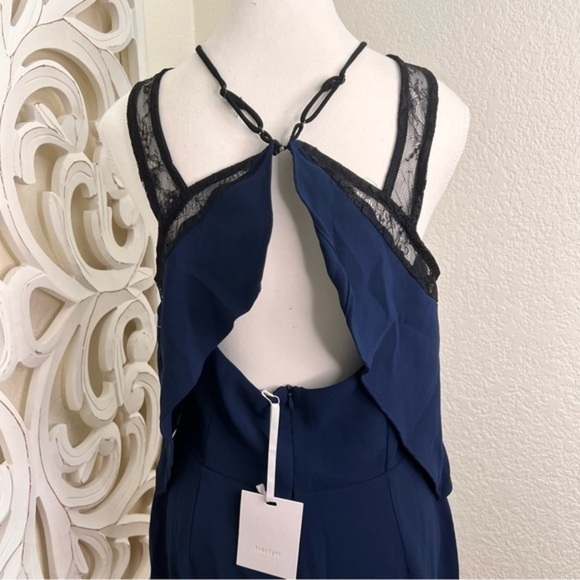 NWT Harlyn‎ Anthropologie Lace Strap Popover Bodice Jumpsuit Size M - Picture 7 of 12